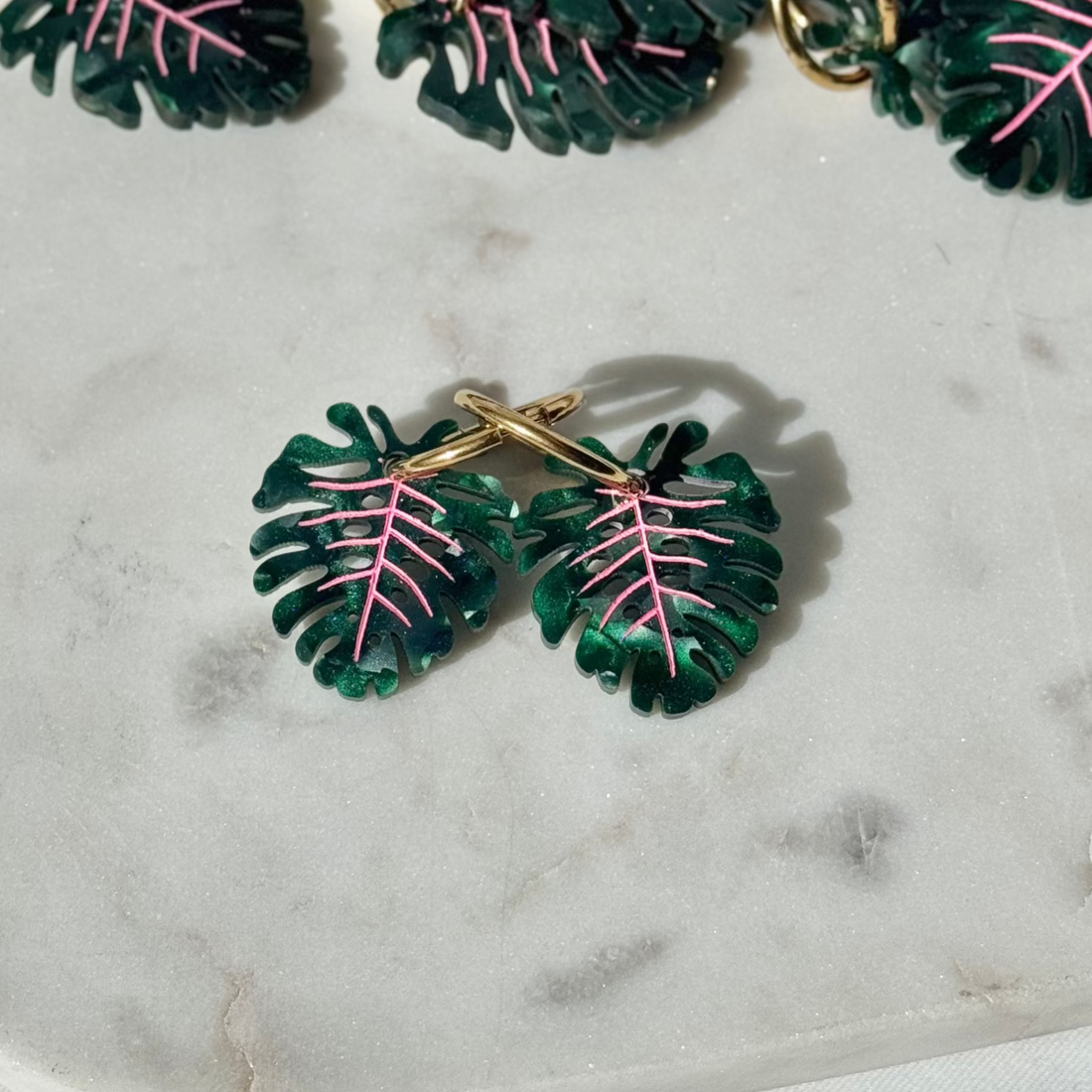 Mini Monstera Drop - Forest Green