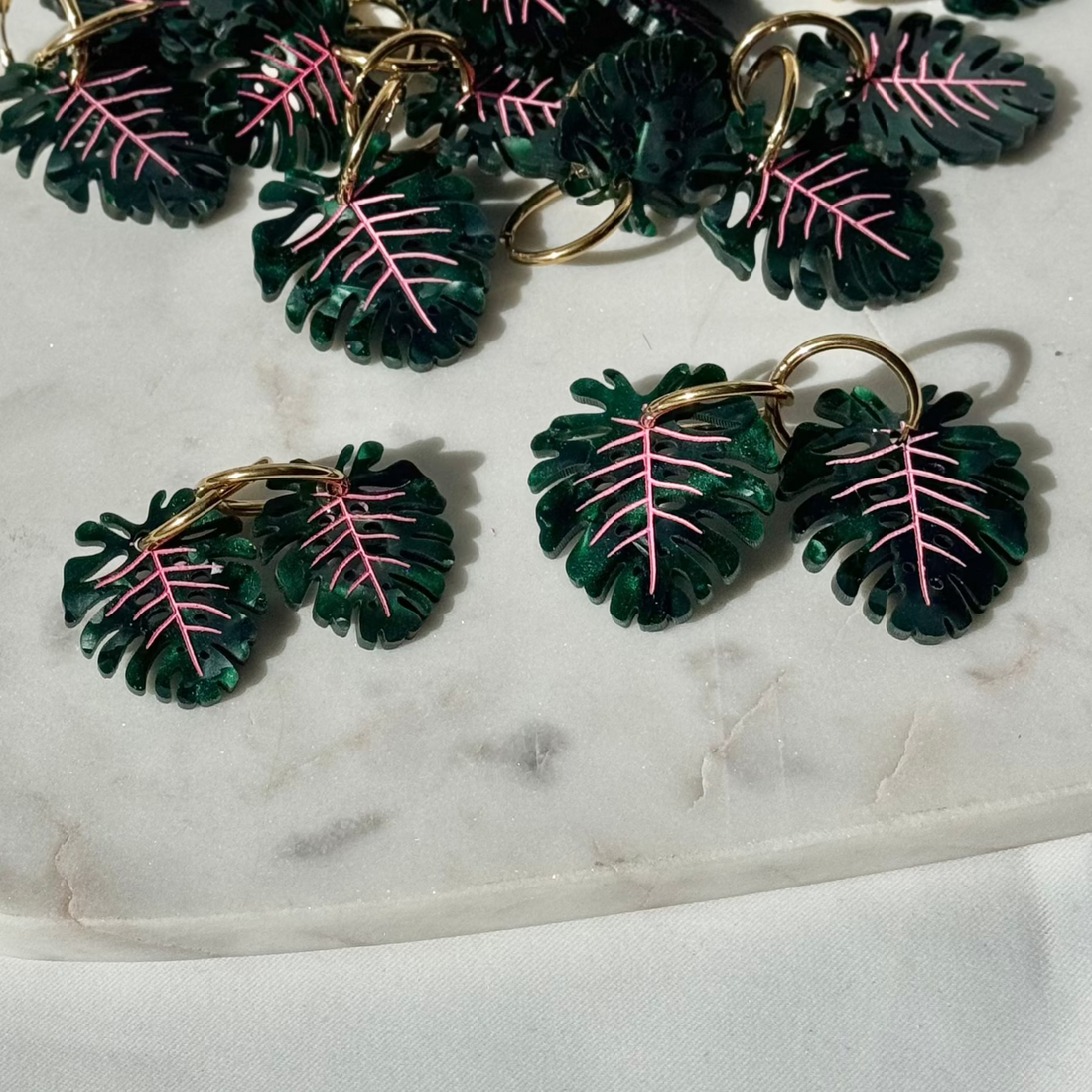 Mini Monstera Drop - Forest Green