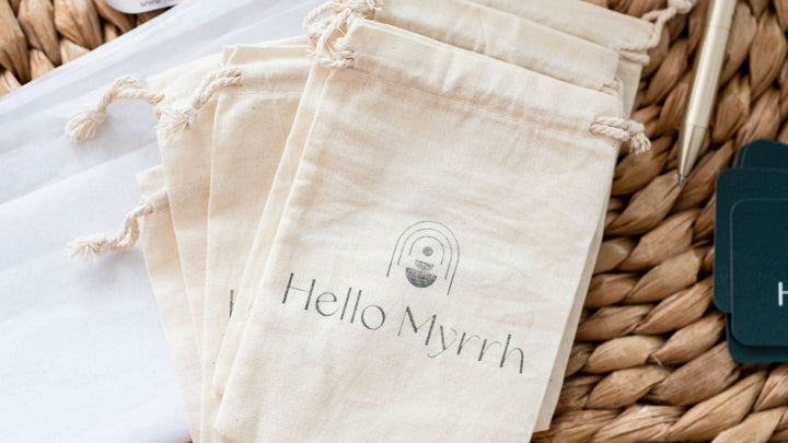 hello myrrh sustainable cloth earring bags