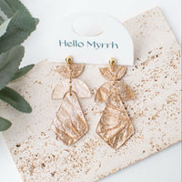 Daya - Gold Crush Earrings with Geometric Design