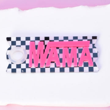 Stanley Name Plate | Checkered "Mama"