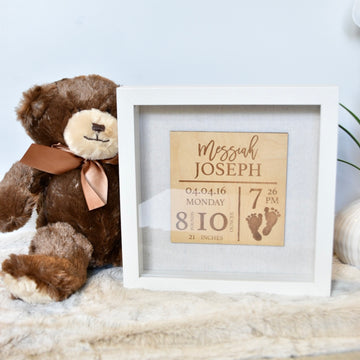 Baby Announcement Shadow Box Frame