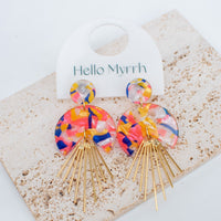 Fizzpop Delight Earrings with Vibrant Colors and Gold Accents