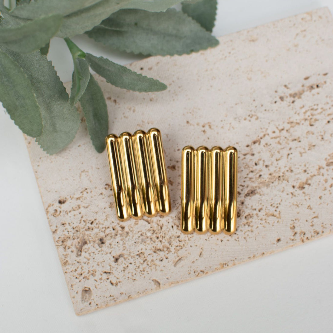 Aurelia Gold Geometric Statement Earrings