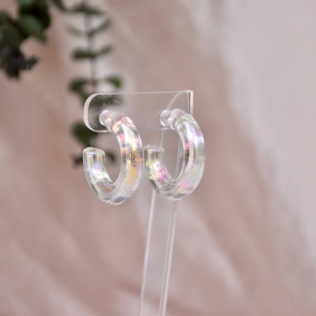 Holographic Hoops - Medium - Hello Myrrh